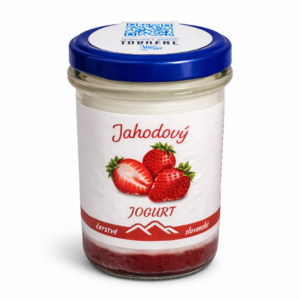 Jogurt kravský  jahodový Toporecký